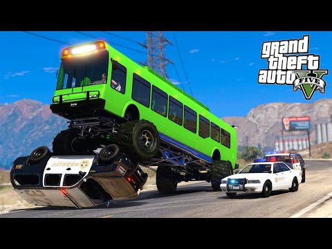 Видео: Я построил МОНСТР АВТОБУС! Теперь ПОЛИЦИЯ НЕНАВИДИТ МЕНЯ! - GTA 5 (Моды ГТА 5)