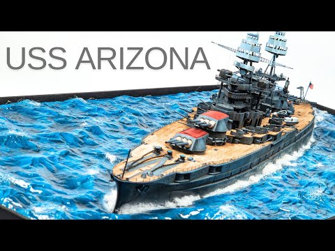 Видео: Сборка модели корабля «Линкор Аризона» в масштабе 1/350