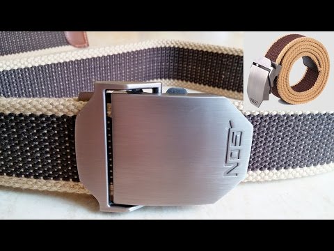 Видео: Мужской тактический холщовый ремень с металлической пряжкой NOS из Китая (Aliexpress)