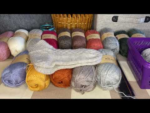 Видео: НОВЫЕ ЦВЕТА НОСОЧНОЙ ПРЯЖИ ALIZE WOOTIME! ГОТОВЫЕ НОСКИ СПИЦАМИ! ВЯЖУ ВСЕМ!