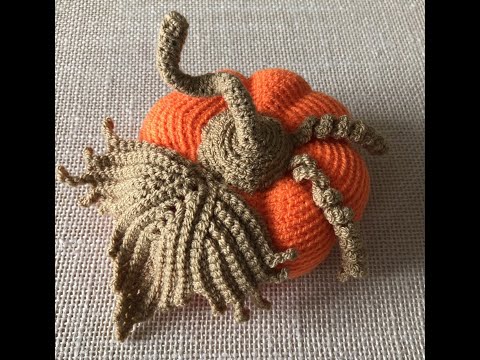 Видео: Мастер класс Тыква крючком № 4 Амигуруми для начинающих Субтитры Декор на Хэллоуин Анаит Угай