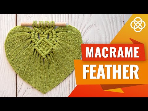 Видео: Перо в технике макраме | DIY | Урок макраме для начинающих