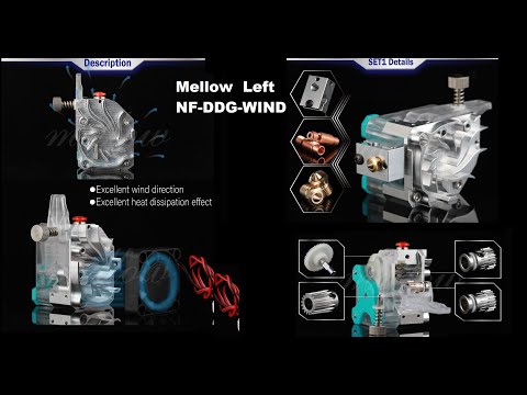Видео: левостронний Экструдер Mellow NF DDG WIND V6 Dual Drive DDG