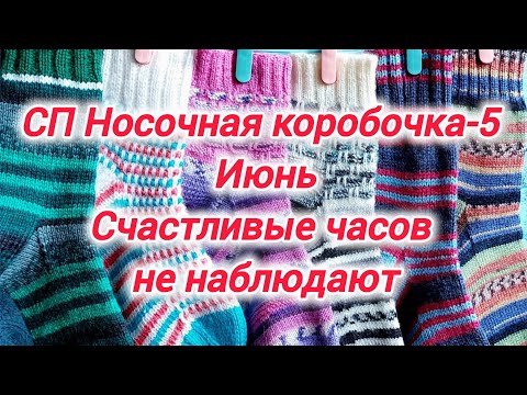 Видео: СП Носочная коробочка-5 с Еленой Велиной. "Счастливые часов не наблюдают". Отчёт за июнь.