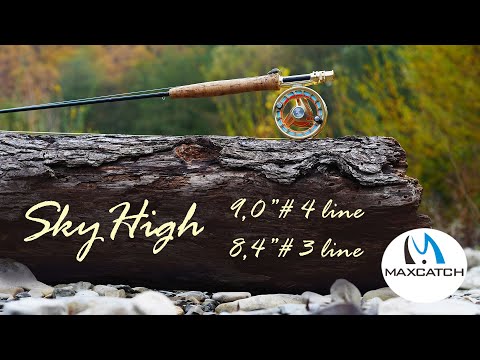 Видео: Обзор нахлыстовых удочек 3 и 4 класса. SkyHigh Maxcatch 8434 и 9044.