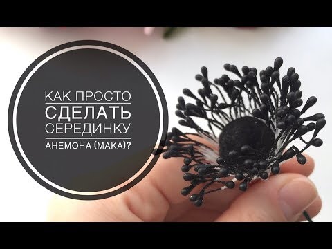 Видео: Как сделать серединку анемона или мака