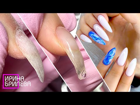Видео: ВЫРАВНИВАНИЕ клюющего ногтя 😍 Маникюр для начинающих 😍 ДЛИННЫЕ ногти 😍 Ирина Брилёва