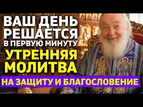 Видео: ПЕРВАЯ МИНУТА ДНЯ РЕШАЕТ ВСЁ! Утренняя молитва на защиту и благословение! Мудрость священника