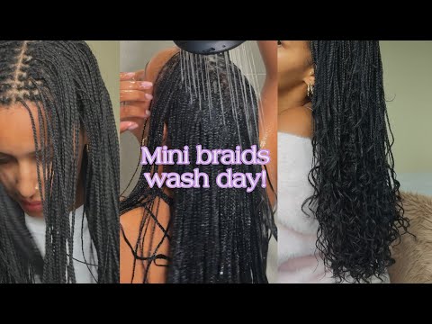 Видео: 5-недельный день мытья мини- и микрокосичек! + уход и освежение косичек!