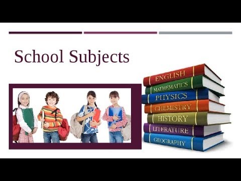 Видео: School subjects in English. Школьные предметы на английском языке. Английский детям. #schoolsubjects
