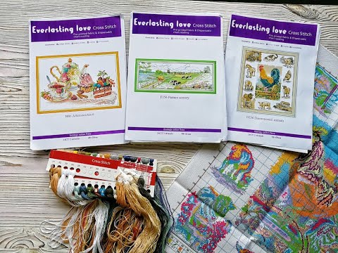 Видео: Обзор китайских наборов Joy Sunday AliExpress. Вышивка крестом.