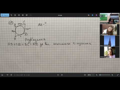 Видео: Геометрія 8-В. Вписані та описані чотирикутники. Теорема Фалеса