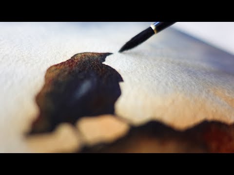 Видео: Прекрасные акварели ВСЕГО из 2 цветов! 🎨