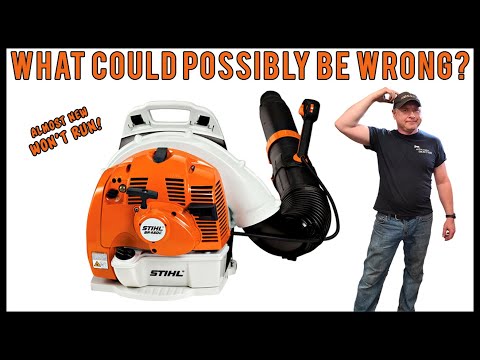 Видео: Почти новая двухтактная воздуходувка Stihl BR450C не заводится!