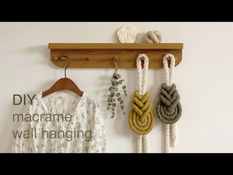 Видео: DIY | macrame wall hanging pipa knot | макраме настенный узел пипа