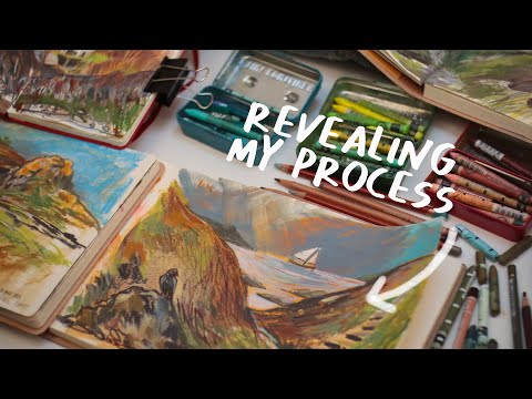 Видео: Посмотрите, как я создаю атмосферный прибрежный пейзаж Корнуолла с помощью смешанной техники.