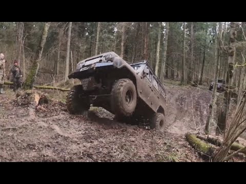 Видео: Турбодизель валит !!! , на трёх УАЗах в ночь на разведку.