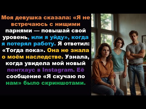 Видео: Моя девушка сказала: «Я не встречаюсь с нищими парнями — переходи на новый уровень, или я уйду 💅...