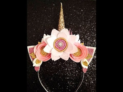 Видео: Ободок единорог из фетра и фоамирана МК Часть 1 /DIY: Unicorn Headband