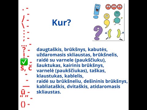 Видео: Знаки препинания. Rašybos simboliai