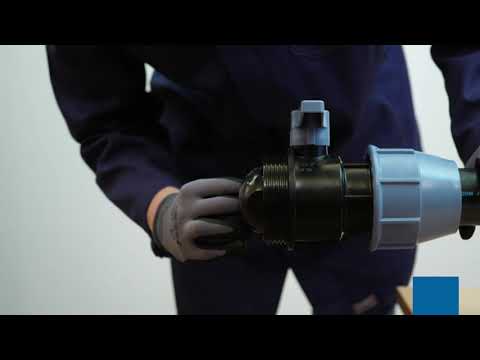 Видео: UNIDELTA – МОНТАЖ ШАРОВОГО КРАНА ДЛЯ ТРУБ ПНД