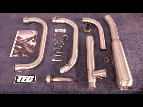 Видео: Triumph Bonneville T120, выхлопная система TEC Rebel