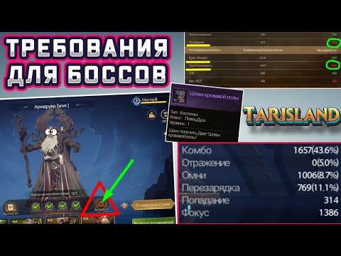 Видео: Tarisland - МИНИМАЛЬНЫЕ Требования на БОССОВ | Важные параметры и где их взять | MMORPG