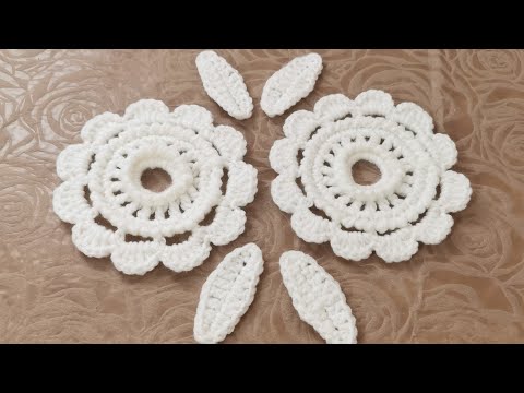 Видео: الكروشية الايرلندي ..  How to make irish crochet lace motif .  из ирландского кружева крючком