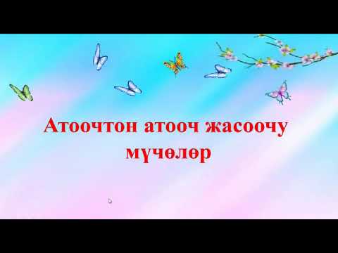 Видео: Атоочтон атооч жасоочу мүчөлөр