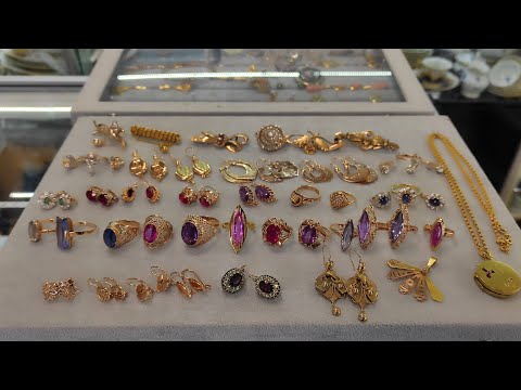 Видео: #Золото СССР Gold Diamons 💎💎💎 Emerald  583, 56, 583 ,750 проба .В продаже в Антикварном у Алёны.