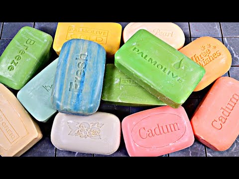 Видео: ASMR SOAP. 💚💙💛  сухого мыла. Satisfying video💚🩵💛