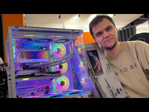 Видео: Сборка ПК с очень БОЛЬШИМ ЭКРАНОМ на охладе за 13000₽ #HappyPC