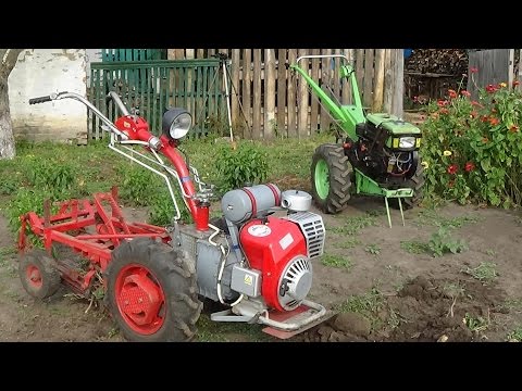 Видео: Копка картофеля мотоблоком 2016! Мотор Сич vs Добрыня диз.