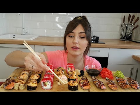 Видео: МУКБАНГ/СУШИ, РОЛЛЫ, ЗАПЕЧЕННЫЕ МИДИИ/SUSHI, ROLLS, BAKED MUSSELS/MUKBANG/ASMR/АСМР/РOLYA KEY