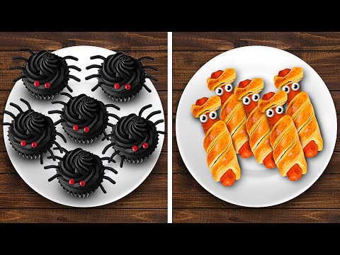 Видео: Гениальные кулинарные лайфхаки и вкусные рецепты для вечеринки в честь Хэллоуина! 🎃👻😋