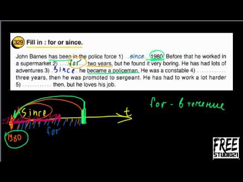 Видео: Употребление предлогов since и for