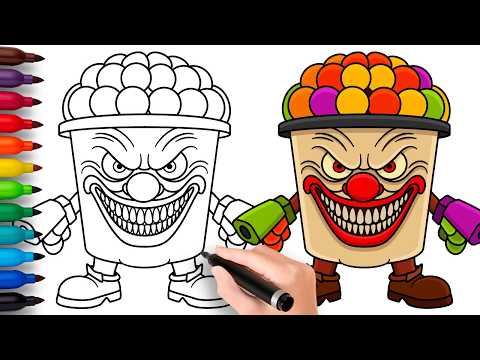 Видео: КАК НАРИСОВАТЬ КАПУЧИНО КЛОУНИНО из Итальянские Животные Мем