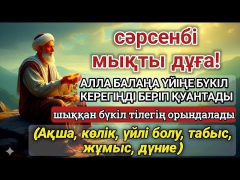 Видео: 🕌Тыңда Өте күшті дұға сәрсенбі - Алла бір күнде ойламаған ақша байлық жібереді, ризығың көбейеді ☝️💯