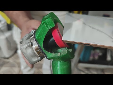 Видео: Шлифуем плитку без пыли! Новый пылеотвод для миничерепашек(50мм)!