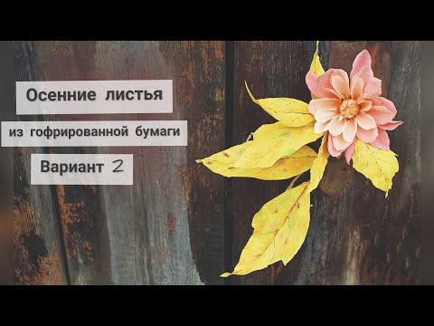 Видео: Осенние листья клена из гофрированной бумаги
