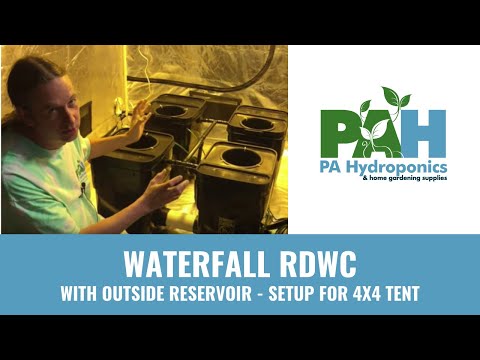 Видео: Установка PA Hydroponics Fallponic Waterfall RDWC с резервуаром для наружной палатки 4x4