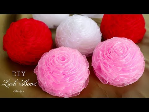 Видео: ПЫШНЫЕ БАНТЫ ИЗ ОРГАНЗЫ, МК / DIY Lush Robbon Bows