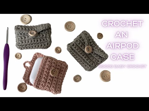 Видео: КАК Связать чехол для Airpods крючком | КАК ВЯЗАТЬ КРЮЧКОМ