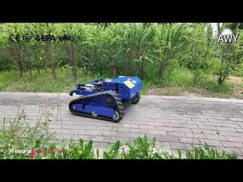 Видео: Гусеничная газонокосилка с дистанционным управлением