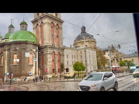 Видео: 🍂 Осінній Львів з вікна трамваю: місто, що закохує з першого погляду #львівяквінє #travel #трамвай 