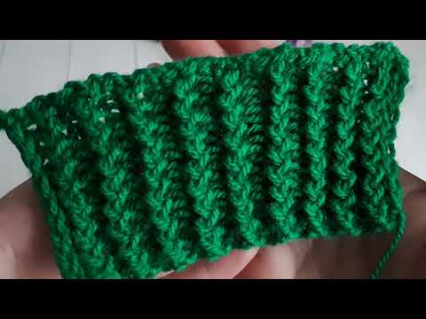 Видео: Французская резинка спицами / Пышная резинка спицами /Узор спицами #16