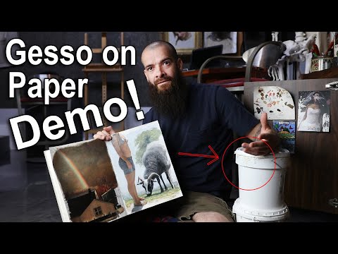 Видео: Как я наношу грунтовку на бумагу, чтобы рисовать маслом. Видеоблог Сезара Сантоса 094