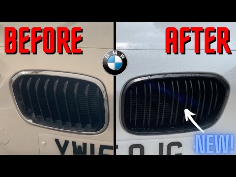 Видео: Как заменить переднюю решетку на BMW 1 серии F21!!! (ПОЛНОСТЬЮ ДЕХРОМИРОВАНА)