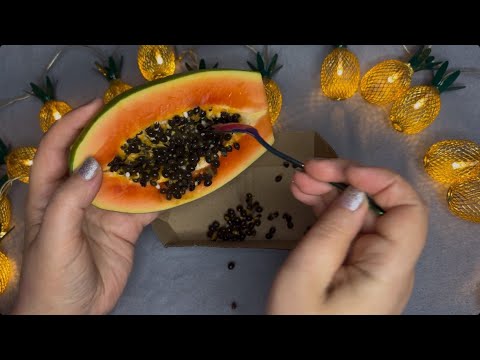 Видео: Асмр😴ИТИНГ ЭКЗОТИЧЕСКОГО ФРУКТА🍑 Папайя, Близкий шепот, Мурашки, Релакс | Asmr Eating