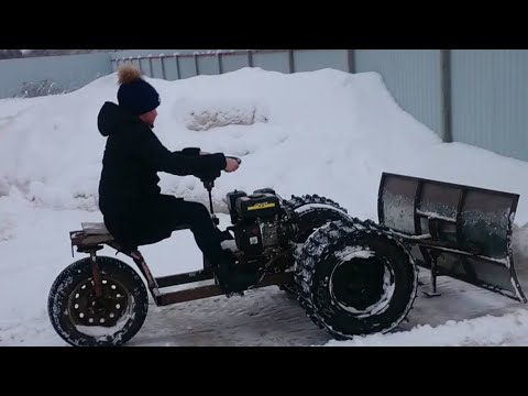 Видео: Минитрактор МИКРОБ, испытания. Крутая самоделка.
